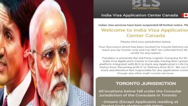 Indian Visa Services In Canada Suspended Till Further Notice