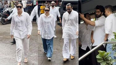 Kareena Kapoor, Saif Ali Khan, Arjun Kapoor, Others Attend Malaika Arora's Father's Funeral