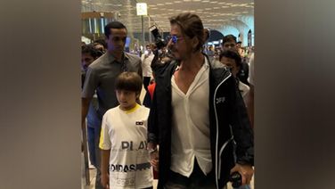 Airport Diaries: SRK Spotted With Son AbRam, Fans Can't Stop Gushing Over Father-Son Duo