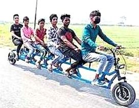 UP youth makes six-seater electric bicycle