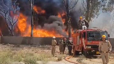Fire breaks out at pipe warehouse on Delhi-Agra Highway