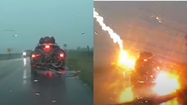 Viral Video: Bolt Of Lightning Struck SUV; None Hurt