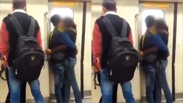Viral Video: Couple Caught Kissing Inside Delhi Metro; Sparks Outrage