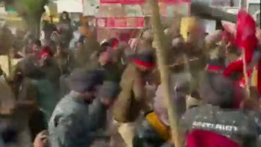 Labour unions protest near Punjab CM's residence, Sangrur police resorts to lathi-charge