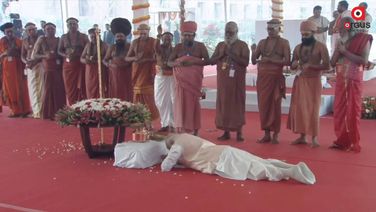 PM Modi bows down before 'Sengol' ahead of placing it in new Parliament House