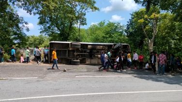 Nabarangpur: Teacher Killed, Over 20 Students Injured As School Bus Overturns On Chandahandi Ghat