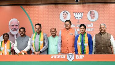 Dharmendra Pradhan Welcomes Bhartruhari Mahtab, Sidhant Mohapatra, Damayanti Beshra To BJP 'Family'