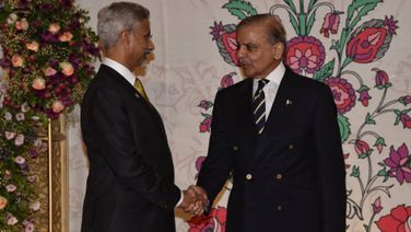 EAM Jaishankar, Pakistan PM Sharif Shake Hands Ahead Of SCO Summit