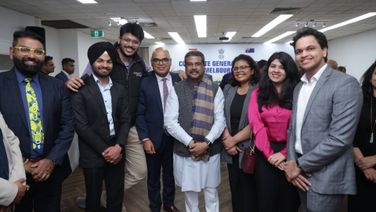 Union Minister Dharmendra Pradhan Receives Rousing Welcome From Indian Diaspora In Australia