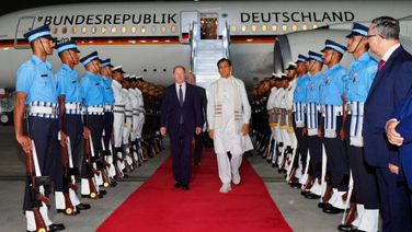 German Chancellor Olaf Scholz Arrives In India To Attend Intergovernmental Consultations