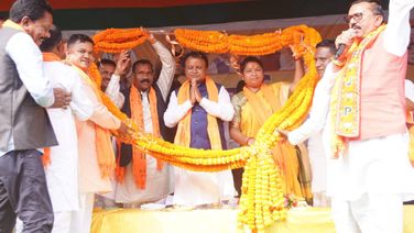 Odisha CM Mohan Majhi Attends BJP’s 'Parivartan Yatra' In Jharkhand