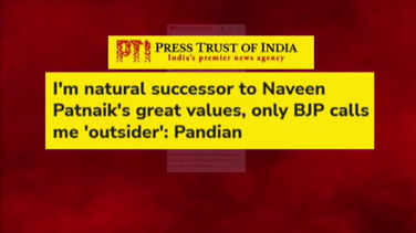 Pandian 'Says' He Is 'Political Successor' of Naveen Patnaik