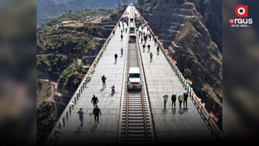Railway Minister conducts first trial run on Chenab River rail bridge in J&K