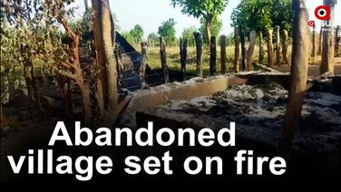 Abandoned hamlet set ablaze