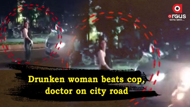 Drunken woman beats cop, doctor on city road