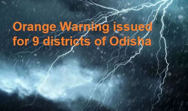 IMD issues orange warning for thunderstorm, lightning over 9 districts of Odisha