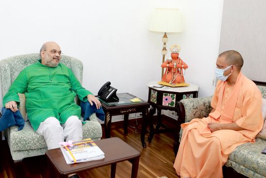 Yogi discusses UP political situation with Amit Shah, Apna Dal chief