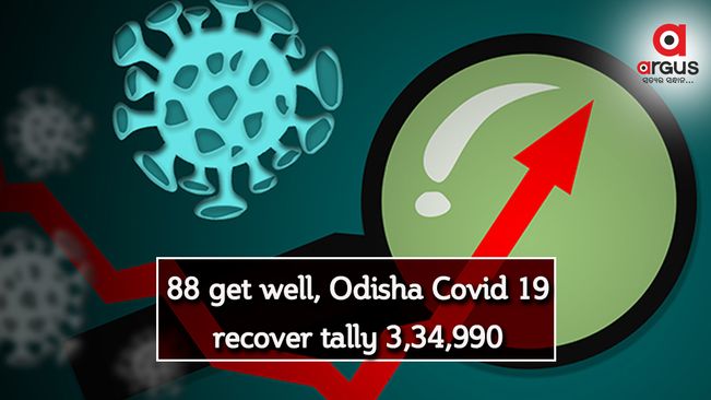 88 get well, Odisha Covid 19 recover tally 3,34,990