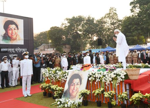 PM Modi pays tribute to Lata Mangeshkar at Mumbai's Shivaji Park