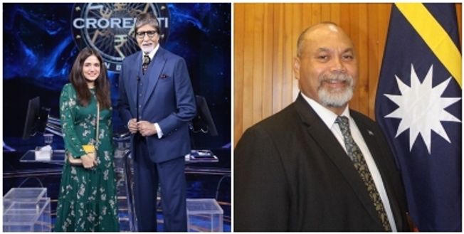 Big B's 'tie-bows' on 'KBC13' impresses President of Nauru