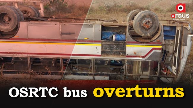 OSRTC bus overturns in Koraput due to dense fog, 5 injured