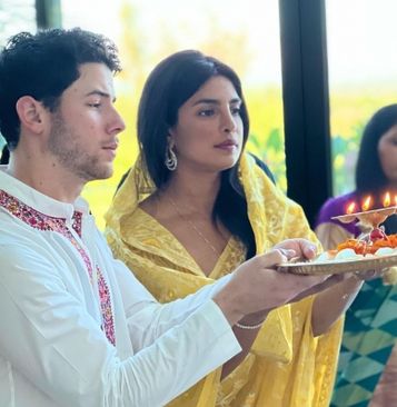 Priyanka, Nick Jonas perform Lakshmi puja at Los Angeles home