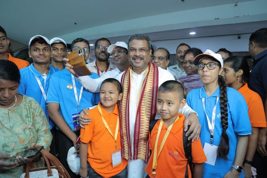 The Union Education Minister spoke to the students on Independence Day