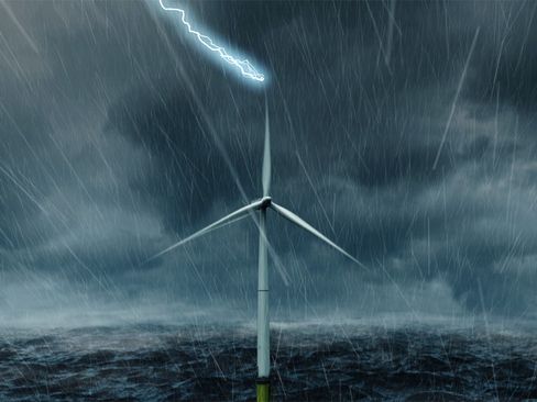 Wind turbines will generate power from storms