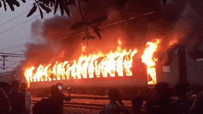 Dhenkanal: Train Engine Catches Fire In Joranda 