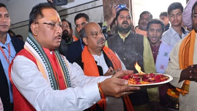 Vishnu Deo Sai Seeks Blessings At Jagannath Temple Before Taking Oath As Chhattisgarh CM