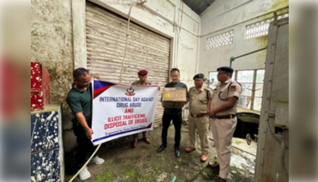 On Anti-Drug Abuse Day Mizoram Police Burns Narcotics Worth Rs 155 Crore