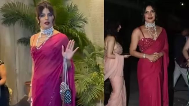 Priyanka Chopra Leaves Fans Spellbound In Stunning Saree Look At Brother's Wedding Festivities