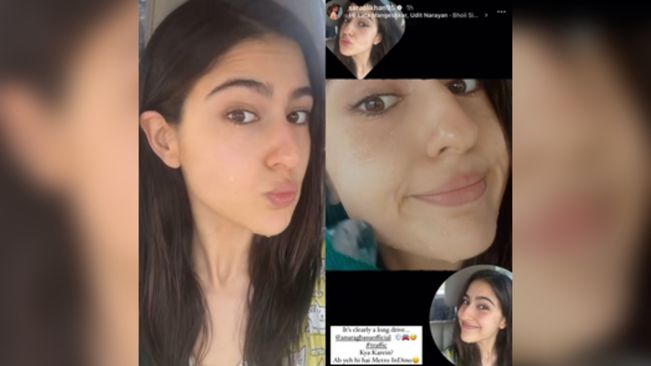 Sara Ali Khan beats traffic with ice facial as she heads for 'Metro...In Dino' shoot
