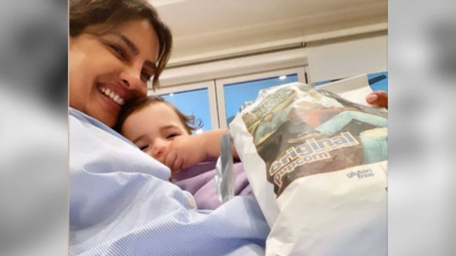 Priyanka Chopra, Daughter Malti Cozy Up With Popcorn Treat