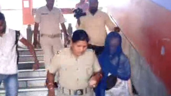 A woman foreign tourist was detained for allegedly entering Shreemandir in Puri today.