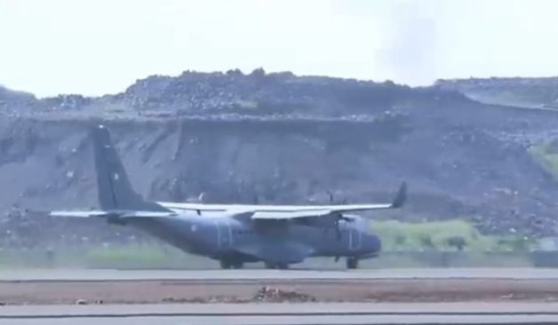 IAF C295 Aircraft Lands Successfully At Navi Mumbai International Airport