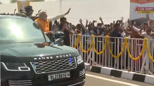 PM Modi Holds Roadshow In Gurugram, Inaugurates 112 National Highway Projects