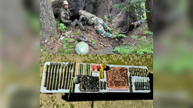 Huge quantity of arms & ammunition recovered in J&K's Kupwara