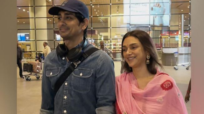 Newlyweds Aditi Rao Hydari, Siddharth make first public appearance after wedding