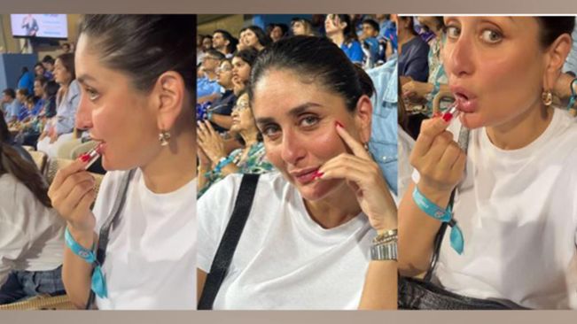 Kareena's lipstick touch-up during CSK vs MI match gives fans 'Poo' vibes