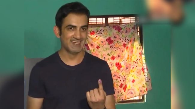 LS Polls: Gautam Gambhir casts vote in Delhi, urges people to vote in large numbers