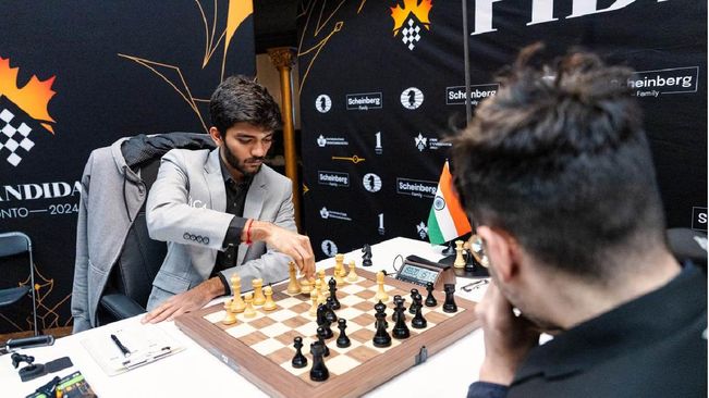 With the victory, the Indian took the sole lead before the final round. The victory pushed Gukesh to the sole leadership position in the FIDE Candidates Tournament 2024 with an impressive score of 8.5 points after 13 rounds.