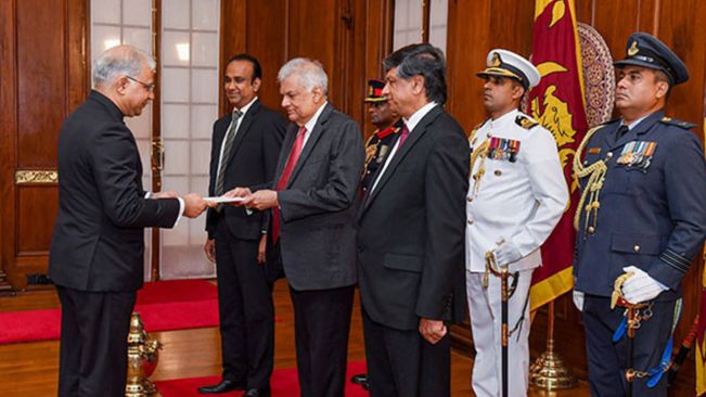 Indian Envoy Santosh Jha Presents Credentials To Sri Lankan President
