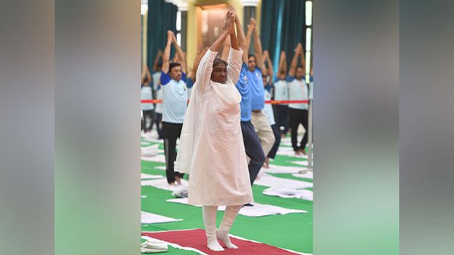 "Yoga is India's unique gift to humanity": President Murmu on 10th International Day of Yoga