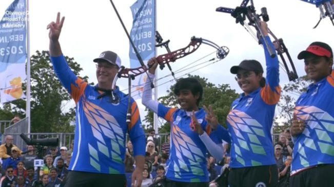 Indian compound women's team secures hat-trick of gold medals at Archery World Cup