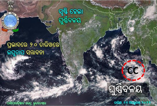 Low pressure over Bay of Bengal by Oct 20