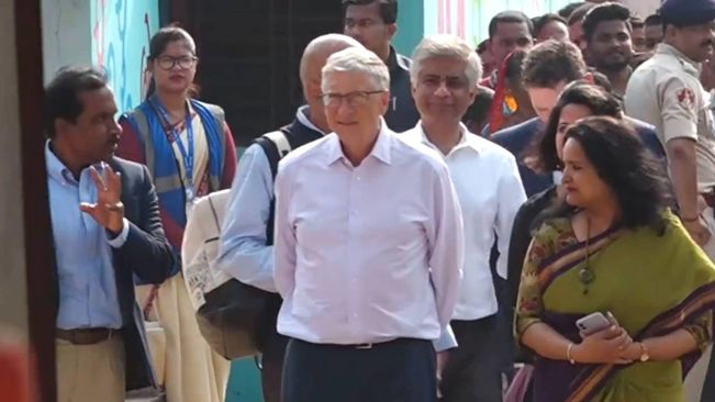Microsoft Co-Founder Bill Gates Visits Maa Mangala Slum In Bhubaneswar 
