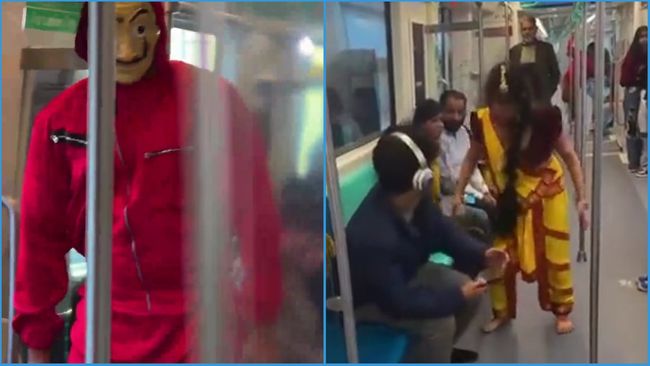 'Manjulika', 'Money Heist' robber on Metro take everyone by surprise