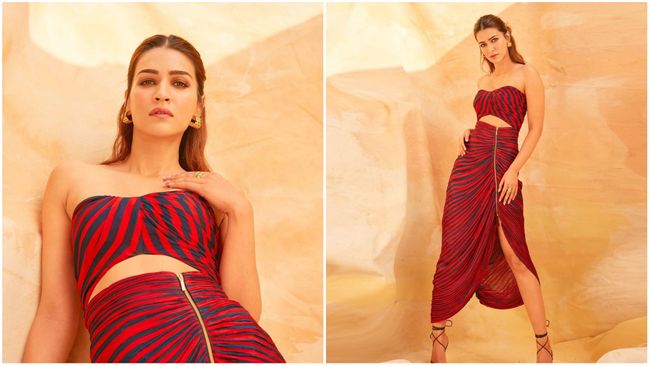 'Shehzada' promotions: Kriti Sanon oozes charm in red dress, see pictures