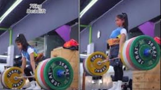 9-Year-old Girl Stuns Internet With Her 75 Kg Deadlift, Video goes viral